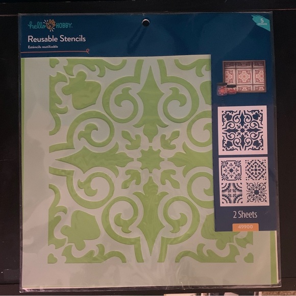 New Set Hello Hobby Reusable Stencils - 5 Designs - Crafts Graffiti DIY Painting - Picture 2 of 8